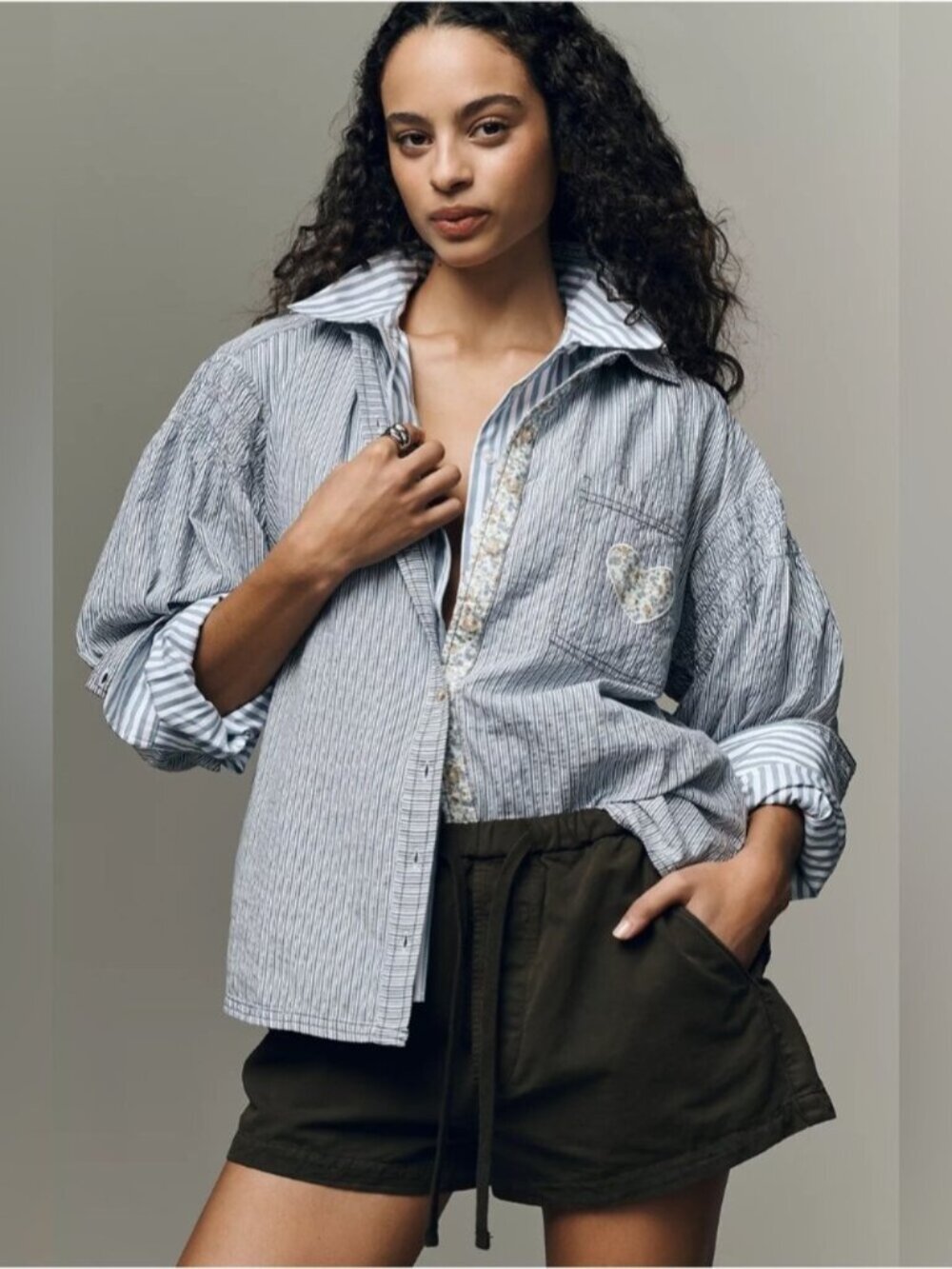 NWT Size XL- Pilcro 100% Cotton Mix-Print Long-Sleeve Buttondown Shirt (US$ 138)